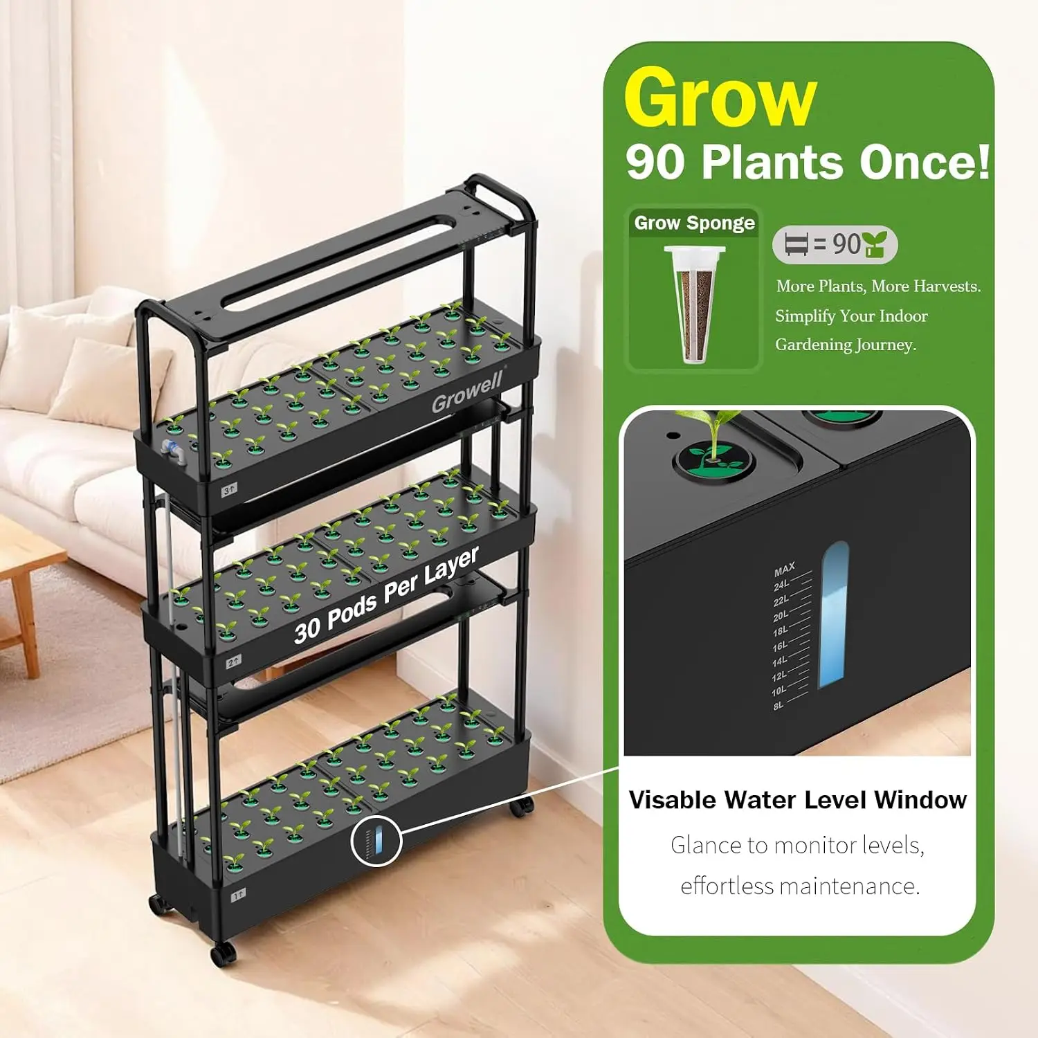 Büyük Hidroponik Yetiştirme Si - Indoor Garden Kit incelemesi ve fiyatı